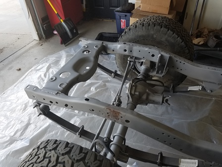 A shot of the front of the CJ7 frame